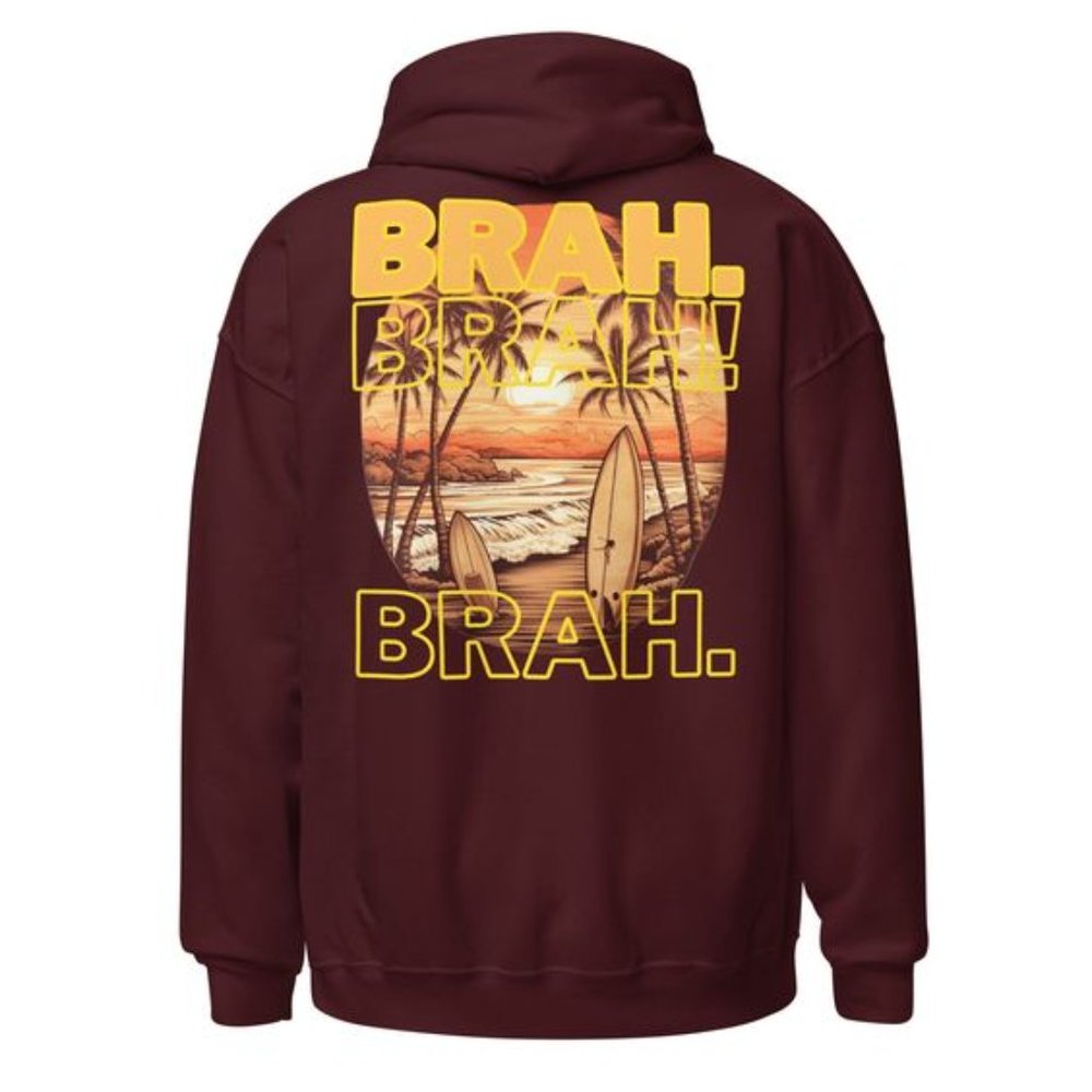 Trendy Custom Aesthetic Oversized Preppy Quote Hoodie | MUDPUPs BRAH.BRAH!BRAH.
